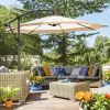 10 ft Offset Umbrella, with Easy Crank and Stable Base