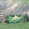 Mini Greenhouse 4 x 2 x 2 Outdoor Garden with Roll-up Windows Steel Frame PE Cover White