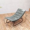 Rocking Porch Chairs with Mesh Deep Seats Dark Gray