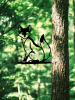 Tree Stump Wall Art Black Iron Animal Silhouette Sign