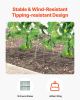 VEVOR Cucumber Trellis for Climbing Plants, 35" x 55" Foldable Cucumber Trellis Set with Plant Clips, Metal Garden Trellis for Raised Bed