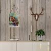 NEW Tawny Owl Wall or Door Hanging Prints Aluminum Metal Sign Kitchen Wall Bar Bathroom Plaque Home Decor Front Door Plaque, 12x16, Multicolor