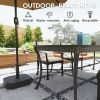 Square Patio Umbrella Base Holder, Heavy Duty Outdoor Umbrella Stand Base, Filled Up to 55lbs with Stand or 44lbs with Water for Garden, Poolside