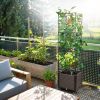 Raised Garden Bed Planter - 62.99in Tall with Trellis 4 Lockable Wheels