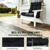 Outdoor chair cushion 2-piece set, terrace chair cushion, cushion, black cushion