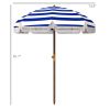 Pop-Up Beach Umbrella, Azure,
