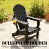 Folding chair 2-piece set, beach chair, outdoor chair, black