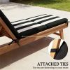 Outdoor lounge chair cushion 2-piece set, cushion, Black and White
