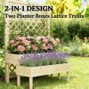 Elevated garden bed, planting box, natural