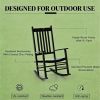 Wooden outdoor lounge chair, rocking chair, armchair, garden chair, black