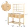 Outsunny Elevated  Wooden Planter Box