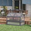 Wooden Cold Frame Raised Planter: Greenhouse with Polycarbonate Lid for Seedlings Protection