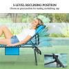 2-piece folding lounge chair, sun chair, outdoor chair, blue