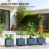 Elevated garden bed, flowerpot box, planting rack, gray
