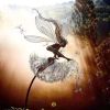 Dandelion Figurine Dancing Fairy Statue Steel Wires