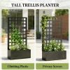Elevated garden bed, planting box, plant rack, black