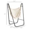 Hammock Lounge Chair Creamy White, Arc Stand & Storage Pouch, Outdoor