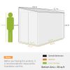 4.6' x 9' Outdoor Storage Shed, Lean to Metal Shed with Foundation Kit, Lockable Doors and Gloves for Patio, Lawn, Dark Gray