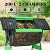 Outdoor composting bin green
