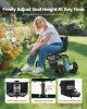 Rolling Garden Cart with Swivel Seat Backrest