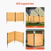 Wood Privacy Fence, 38" W x 42" L, 2 Panel Solid Air Conditioner Fence Screen, Pool Equipment Enclosure with Metal Stakes, Easy DIY Installation