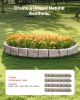 VEVOR Faux Stone Landscape Edging, 46.8 x 3.9 in Realistic Lawn Edging, Flexible Brick-Sized Garden Edging Border with Anchoring Spikes