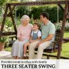 Porch swing, terrace swing, suitable for gardens, poolside, backyard, carbonized brown