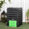 Compost Bin 120 Gallon Lightweight Sturdy with Vents Sliding Doors for Fertile Soil Creation