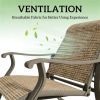 Outdoor Gliding Chair, Terrace Chair, Garden Chair, Armchair, Light Mixed Brown
