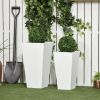 Outsunny Outdoor Planter Set 2-Pack White