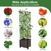 Raised Garden Bed Planter - 62.99in Tall with Trellis 4 Lockable Wheels