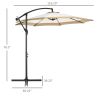 10 ft Offset Umbrella, with Easy Crank and Stable Base