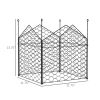 4Pk Black Metal Garden Cloches 12 x 14 Plant Protection Cages Animal Barrier