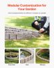 VEVOR Faux Stone Landscape Edging, 46.8 x 3.9 in Realistic Lawn Edging, Flexible Brick-Sized Garden Edging Border with Anchoring Spikes
