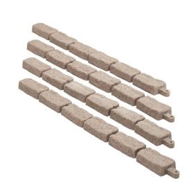 VEVOR Faux Stone Landscape Edging, 46.4 x 2.2 in Realistic Lawn Edging, Flexible Brick-Sized Garden Edging Border with Anchoring Spikes