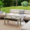 Rectangle Outdoor Coffee Table Brown