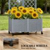 Elevated garden bed, gray