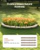 VEVOR Faux Stone Landscape Edging, 46.4 x 2.2 in Realistic Lawn Edging, Flexible Brick-Sized Garden Edging Border with Anchoring Spikes