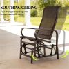 A set of two sliding lounge chairs, courtyard chair, outdoor chair, brown
