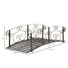 6' Metal Arch Garden Bridge Bronze