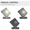 Outdoor Lamp Post Lights, Triple Head Solar Powered Lamp, Street Vintage Solar Post Lamp, for Backyard, Garden Pathway, Driveway, 72 Inches