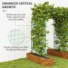 Garden Arch Trellis, 8 FT Tall Metal Plant Trellis Support with Climbing Net, Cucumber Trellis for Climbing Plants