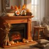 2 Pcs Fall Gnome Decoration Mini Autumn Gnomes Stripes Resin Fall Decorations for Harvest Thanksgiving Day Home Office Tiered Tray Table Decor