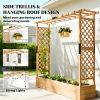 Wooden flowerpot box, plant rack, climbing flower rack, elevated garden bed