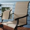 Courtyard chairs, one set of two armchairs, dining chairs, brown