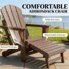 Folding chair 2-piece set, courtyard chair, brown