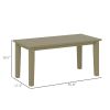 Rectangle Outdoor Coffee Table Brown