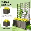 Plastic flowerpot box, elevated garden bed