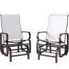 Sliding lounge chair set of two, lounge chair, outdoor chair, courtyard chair, beige