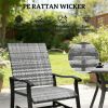 Terrace Chair, Gliding Chair, Set of Two, Outdoor Chair, Armchair, Courtyard Chair, Gray